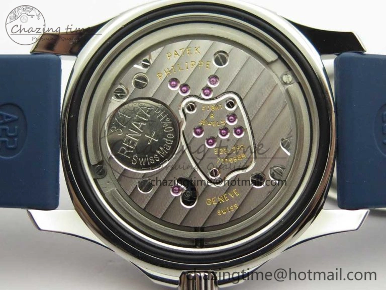Aquanaut 5067A SS Bezel JJF 1:1 Best Edition Blue Textured Dial on Blue Rubber Strap AE GoodFit 8973