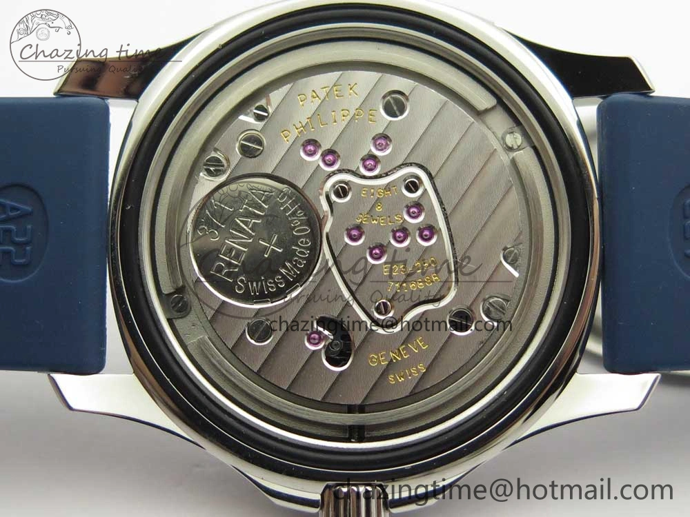 Aquanaut 5067A SS Bezel JJF 1:1 Best Edition Blue Textured Dial on Blue Rubber Strap AE GoodFit 8973