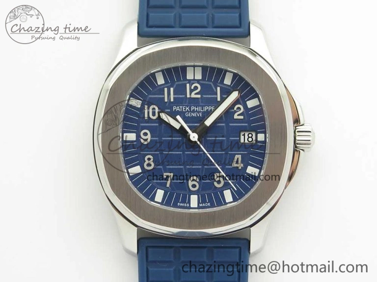 Aquanaut 5067A SS Bezel JJF 1:1 Best Edition Blue Textured Dial on Blue Rubber Strap AE GoodFit 8973