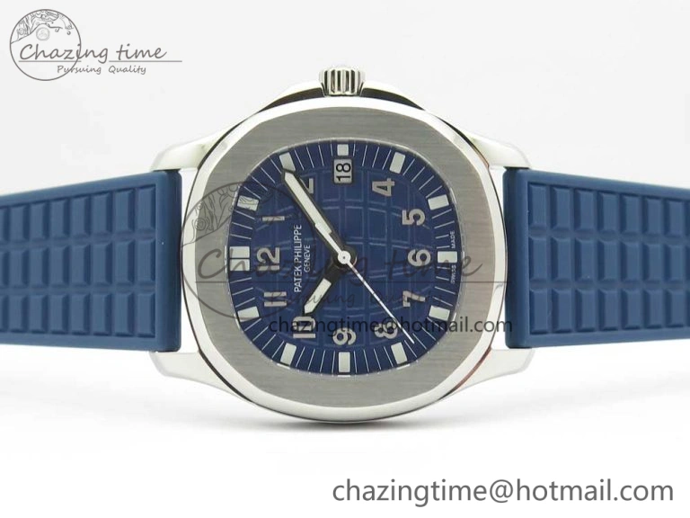 Aquanaut 5067A SS Bezel JJF 1:1 Best Edition Blue Textured Dial on Blue Rubber Strap AE GoodFit 8973