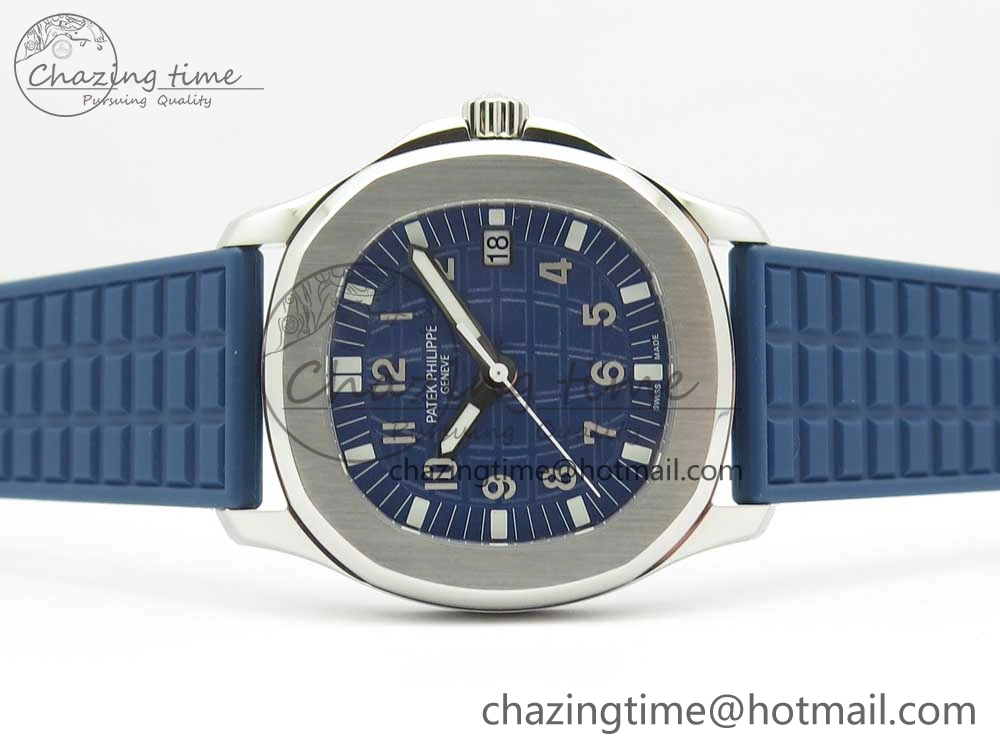 Aquanaut 5067A SS Bezel JJF 1:1 Best Edition Blue Textured Dial on Blue Rubber Strap AE GoodFit 8973