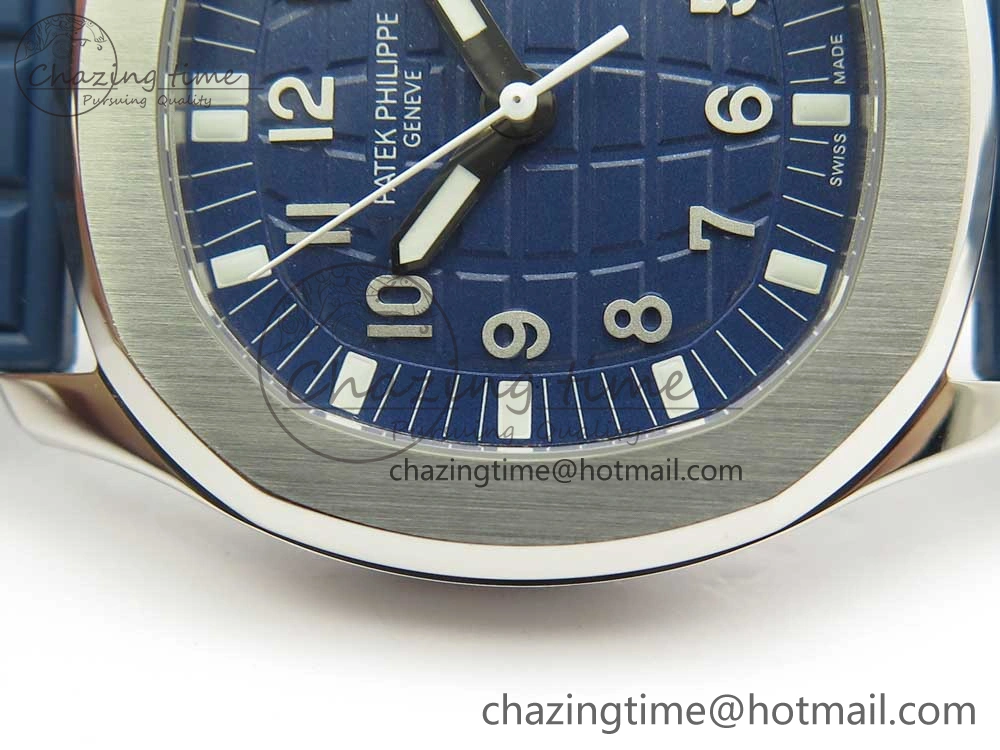 Aquanaut 5067A SS Bezel JJF 1:1 Best Edition Blue Textured Dial on Blue Rubber Strap AE GoodFit 8973