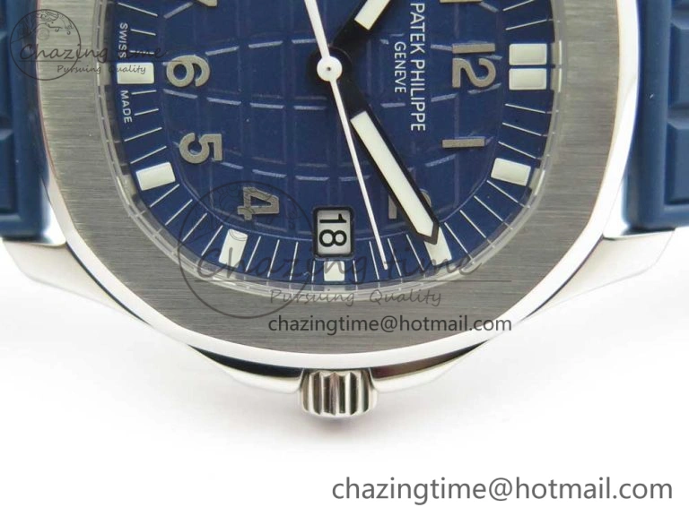 Aquanaut 5067A SS Bezel JJF 1:1 Best Edition Blue Textured Dial on Blue Rubber Strap AE GoodFit 8973
