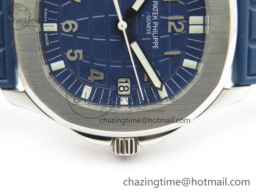 Aquanaut 5067A SS Bezel JJF 1:1 Best Edition Blue Textured Dial on Blue Rubber Strap AE GoodFit 8973