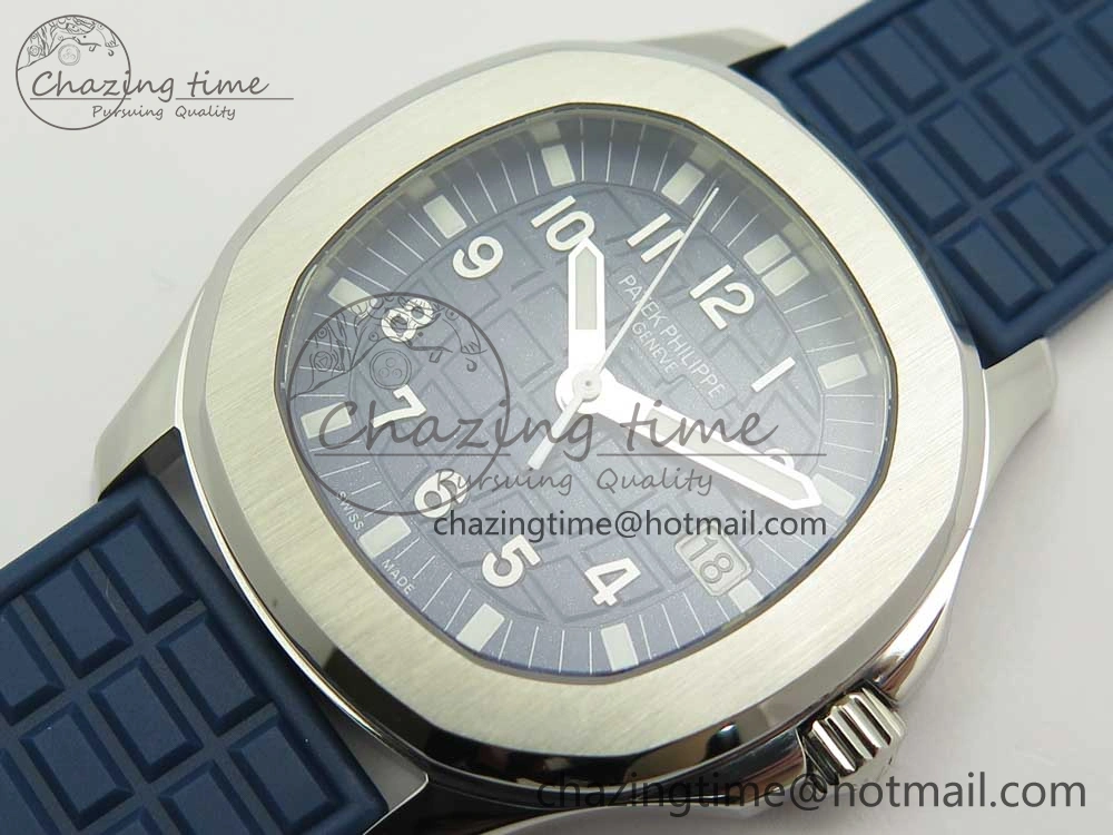 Aquanaut 5067A SS Bezel JJF 1:1 Best Edition Blue Textured Dial on Blue Rubber Strap AE GoodFit 8973