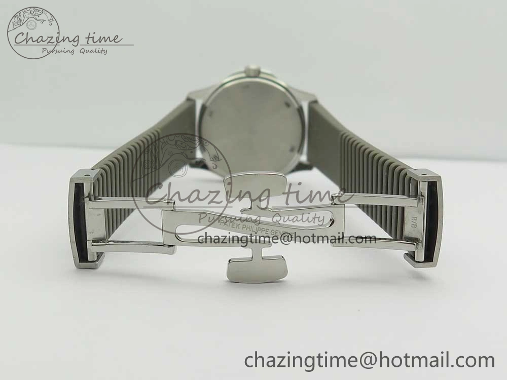 Aquanaut 5067A SS Bezel JJF 1:1 Best Edition Gray Textured Dial on Gray Rubber Strap AE Seasonal 8972