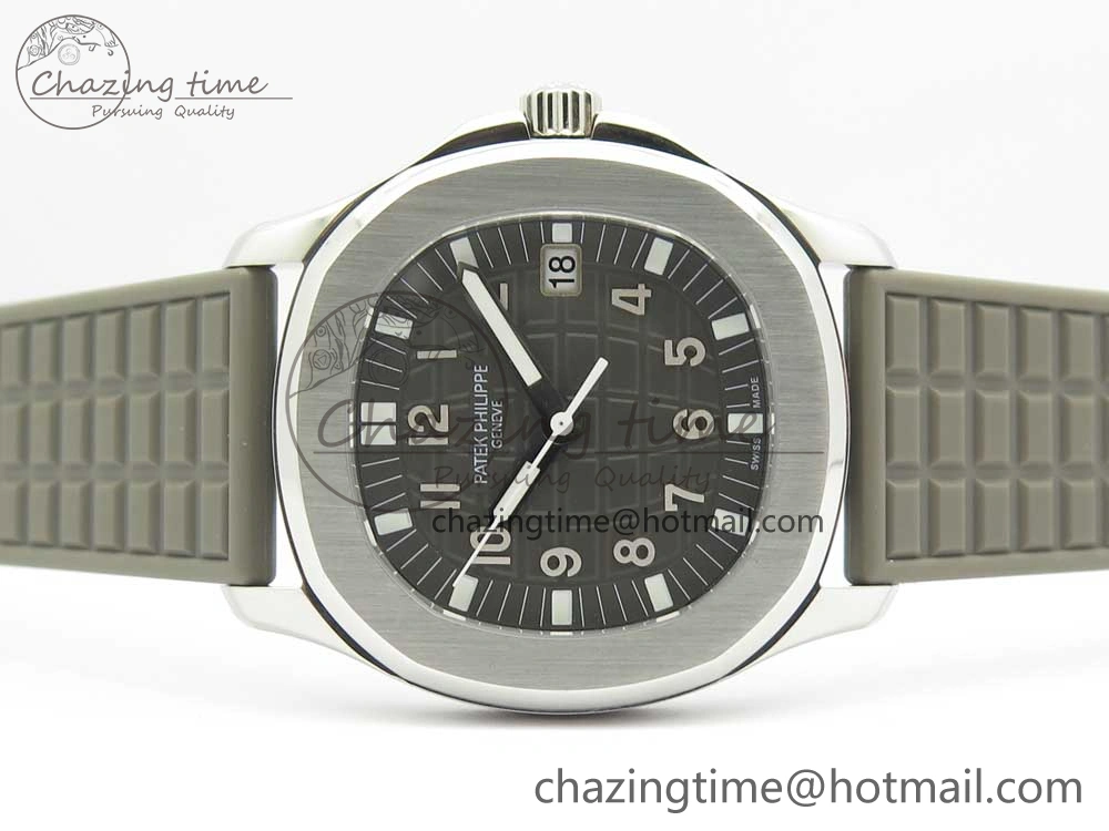 Aquanaut 5067A SS Bezel JJF 1:1 Best Edition Gray Textured Dial on Gray Rubber Strap AE Seasonal 8972