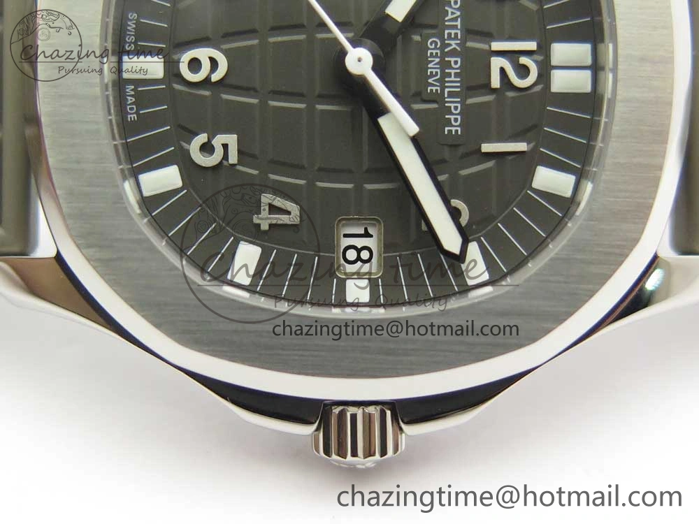 Aquanaut 5067A SS Bezel JJF 1:1 Best Edition Gray Textured Dial on Gray Rubber Strap AE Seasonal 8972