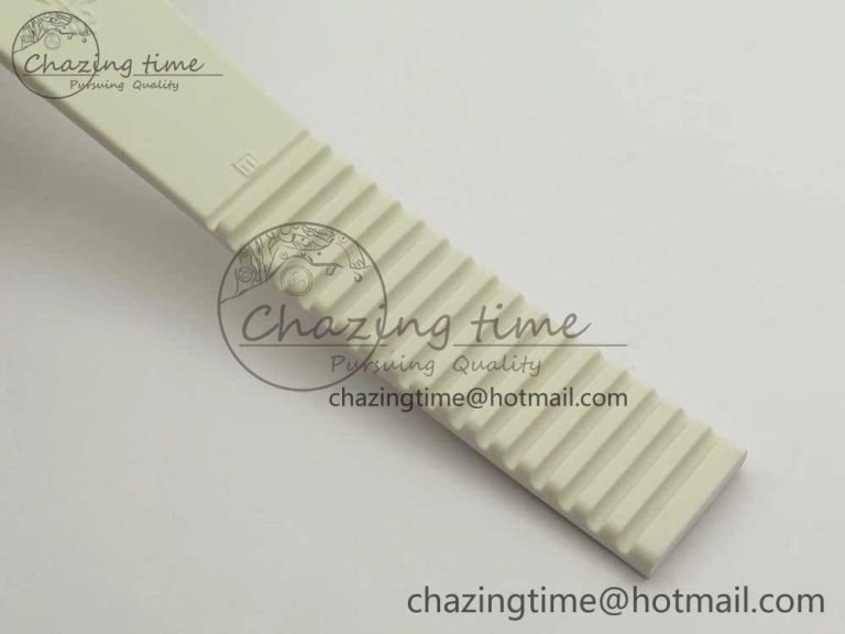 Aquanaut 5067A SS Bezel JJF 1:1 Best Edition White Textured Dial on White Rubber Strap AE Trendy 8974