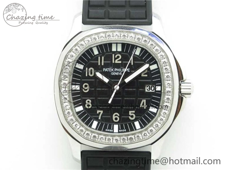 Aquanaut 5067A SS PPF 1:1 Best Edition Black Textured Dial on Black Rubber Strap AE23 (Free Box) BestValue 8909