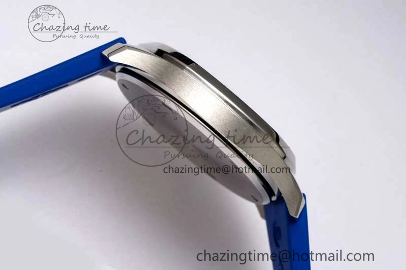 Original Aquanaut 5067A SS PPF 1:1 Best Edition Blue Textured Dial Red Hand on Blue Rubber Strap RONDA Quartz 8831