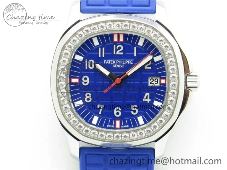 WellDesigned Aquanaut 5067A SS PPF 1:1 Best Edition Blue Textured Dial on Blue Rubber Strap AE23 (Free Box) 8908