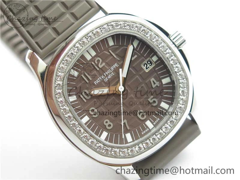 Efficient Aquanaut 5067A SS PPF 1:1 Best Edition Brown Textured Dial on Brown Rubber Strap AE23 (Free Box) 10459