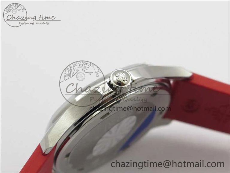 Aquanaut 5067A SS PPF 1:1 Best Edition Red Textured Dial on Red Rubber Strap AE23 (Free Box) Efficient 8907