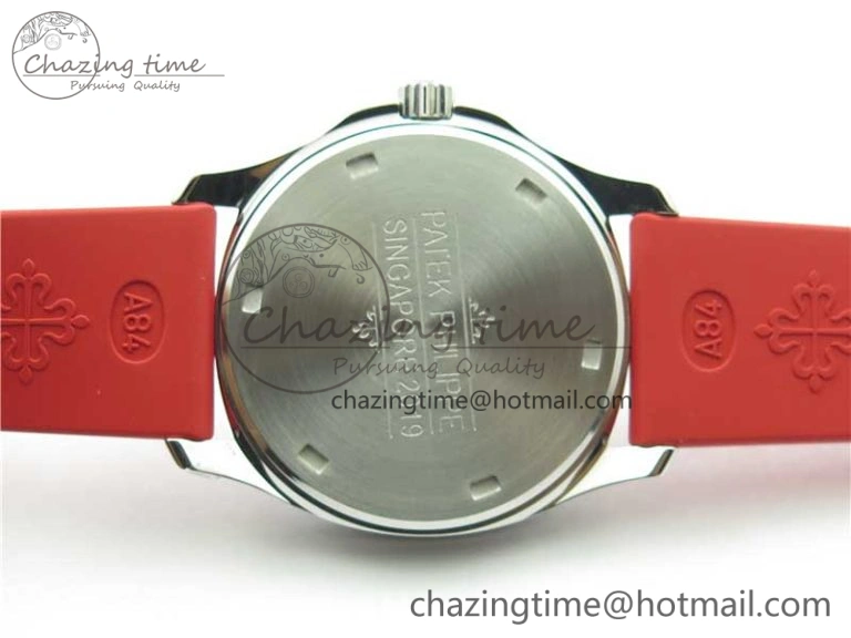 Aquanaut 5067A SS PPF 1:1 Best Edition Red Textured Dial on Red Rubber Strap AE23 (Free Box) Efficient 8907