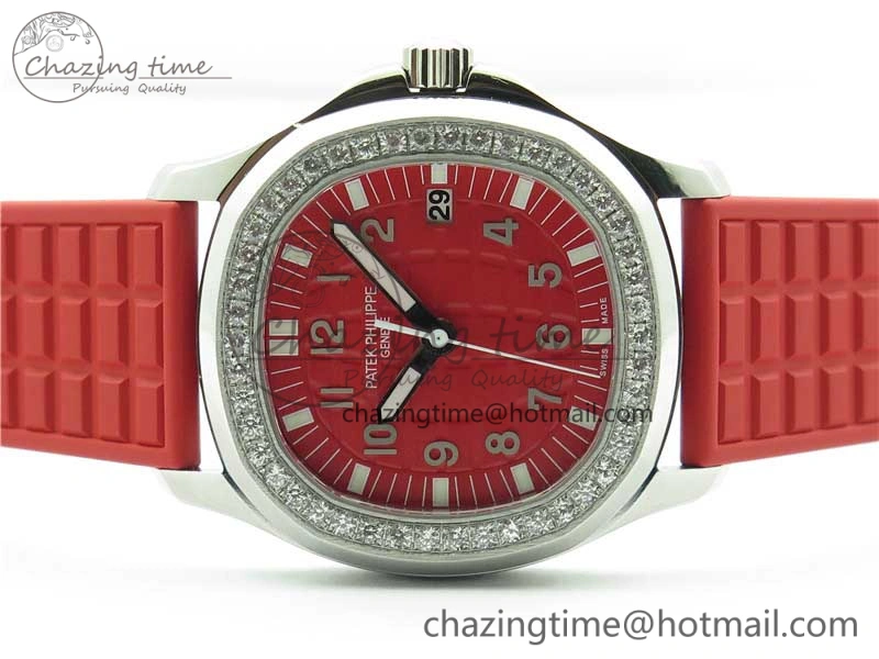 Aquanaut 5067A SS PPF 1:1 Best Edition Red Textured Dial on Red Rubber Strap AE23 (Free Box) Efficient 8907