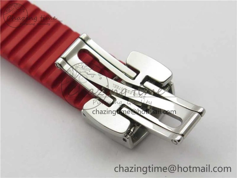 Aquanaut 5067A SS PPF 1:1 Best Edition Red Textured Dial on Red Rubber Strap AE23 (Free Box) Efficient 8907