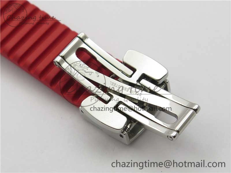 Aquanaut 5067A SS PPF 1:1 Best Edition Red Textured Dial on Red Rubber Strap AE23 (Free Box) Efficient 8907