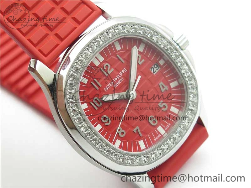 Aquanaut 5067A SS PPF 1:1 Best Edition Red Textured Dial on Red Rubber Strap AE23 (Free Box) Efficient 8907
