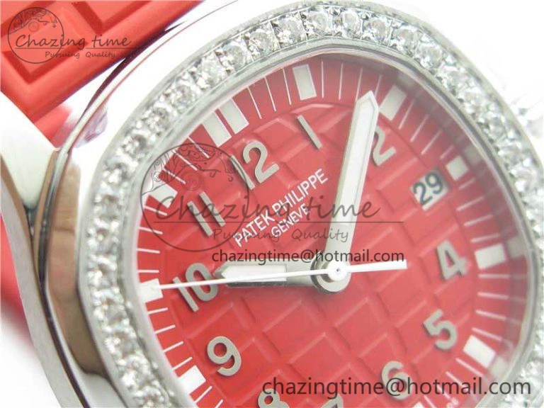 Aquanaut 5067A SS PPF 1:1 Best Edition Red Textured Dial on Red Rubber Strap AE23 (Free Box) Efficient 8907