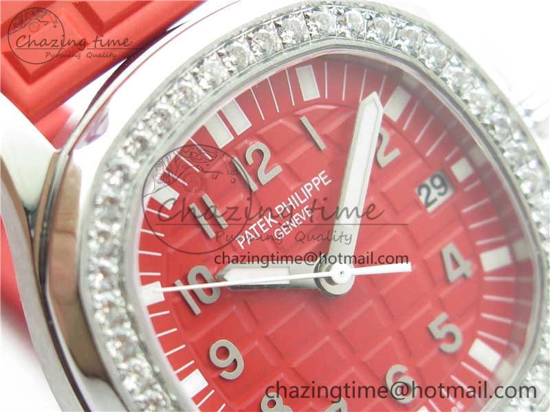 Aquanaut 5067A SS PPF 1:1 Best Edition Red Textured Dial on Red Rubber Strap AE23 (Free Box) Efficient 8907