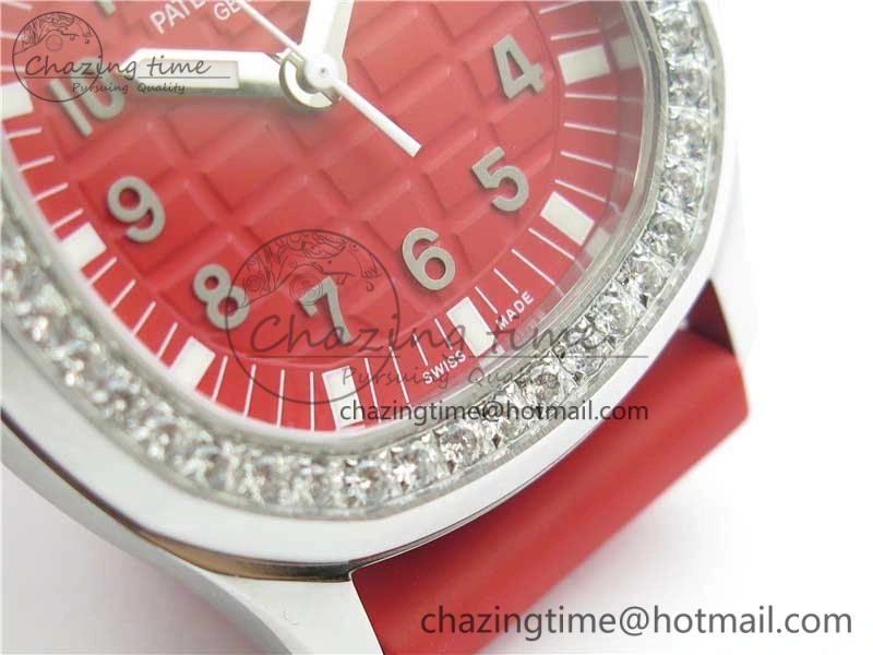 Aquanaut 5067A SS PPF 1:1 Best Edition Red Textured Dial on Red Rubber Strap AE23 (Free Box) Efficient 8907