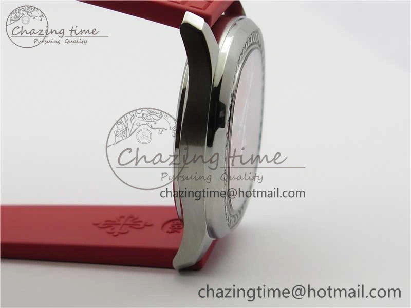 Aquanaut 5067A SS PPF 1:1 Best Edition Red Textured Dial on Red Rubber Strap AE23 (Free Box) Efficient 8907
