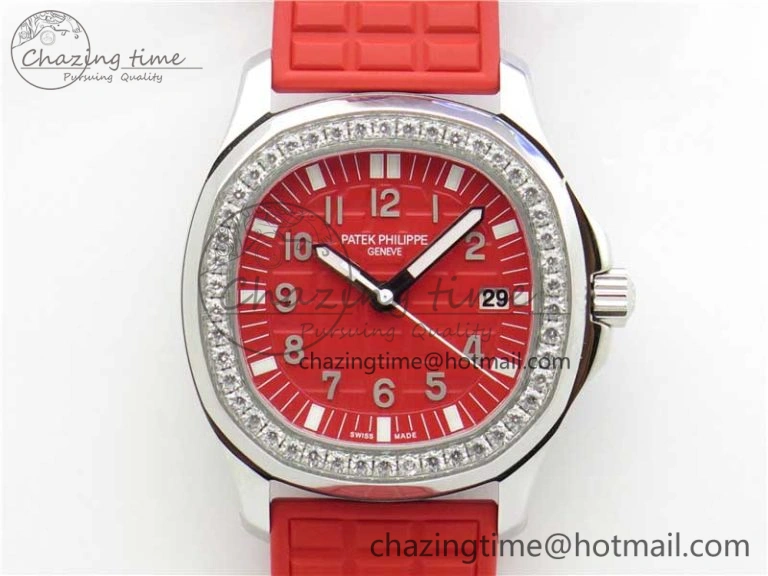 SmoothTexture Aquanaut 5067A SS PPF 1:1 Best Edition Red Textured Dial on Red Rubber Strap AE23 (Free Box) 10462