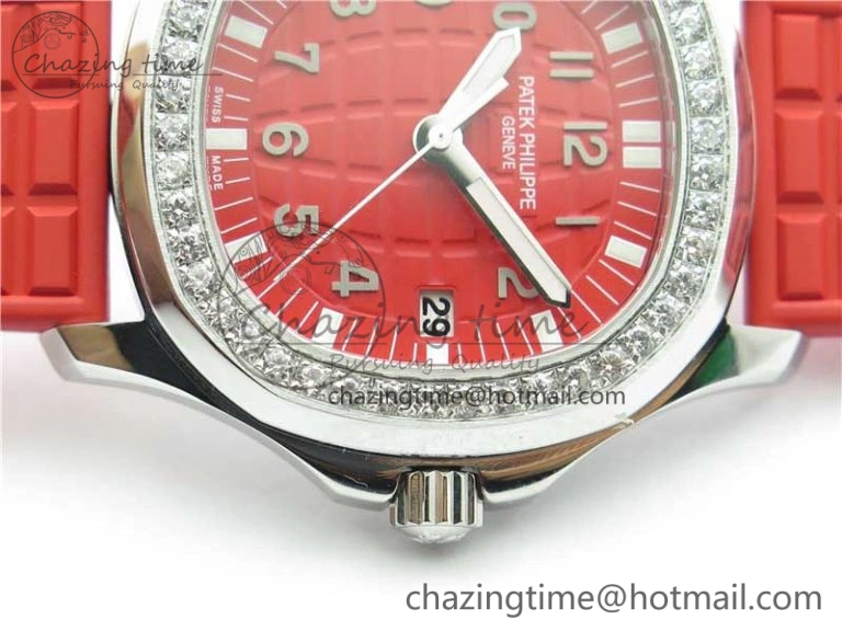Aquanaut 5067A SS PPF 1:1 Best Edition Red Textured Dial on Red Rubber Strap AE23 (Free Box) Efficient 8907