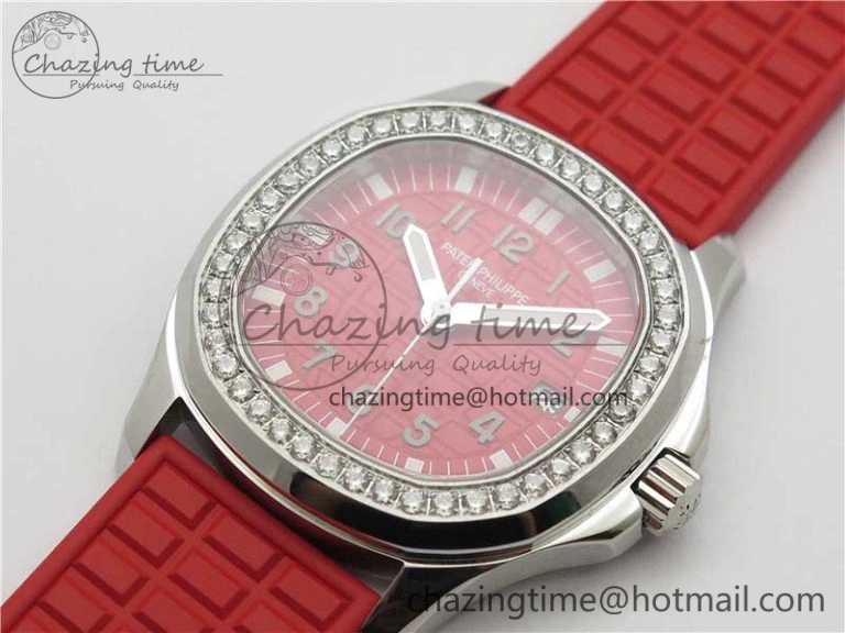 Aquanaut 5067A SS PPF 1:1 Best Edition Red Textured Dial on Red Rubber Strap AE23 (Free Box) Efficient 8907