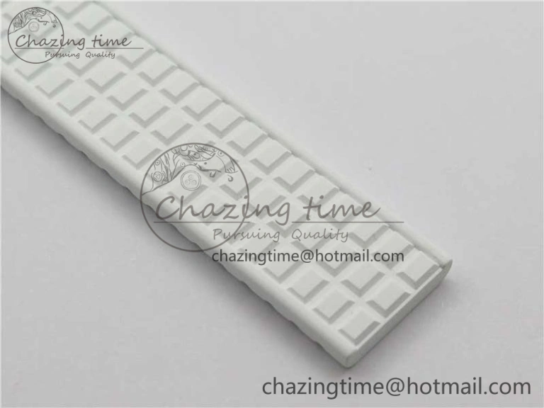 Aquanaut 5067A SS PPF 1:1 Best Edition White Textured Dial on White Rubber Strap AE23 (Free Box) QuickDry 8910
