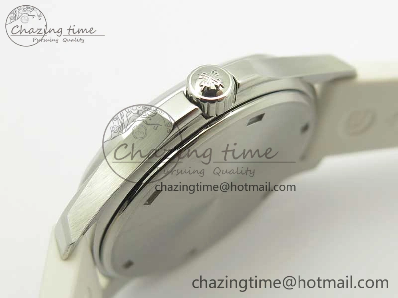 Aquanaut 5067A White JJF 1:1 Best Edition White Textured Dial on White Rubber Strap AE Upgraded 8993
