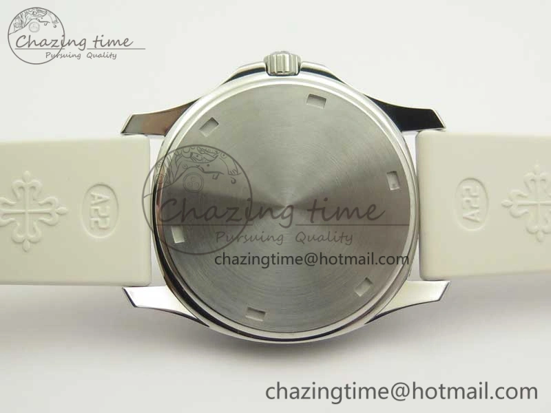 Aquanaut 5067A White JJF 1:1 Best Edition White Textured Dial on White Rubber Strap AE Upgraded 8993