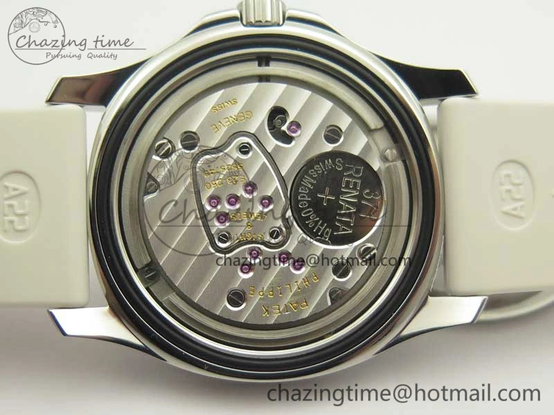 Aquanaut 5067A White JJF 1:1 Best Edition White Textured Dial on White Rubber Strap AE Upgraded 8993