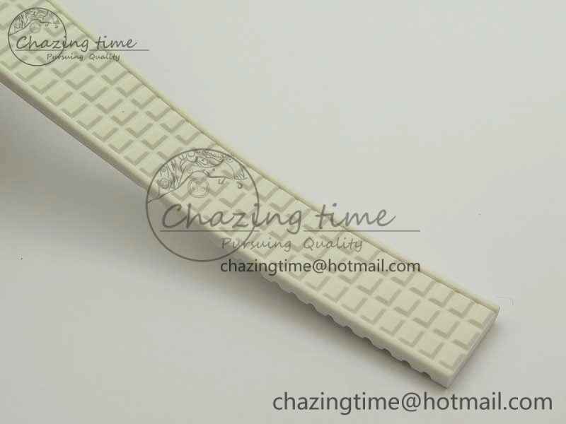Aquanaut 5067A White JJF 1:1 Best Edition White Textured Dial on White Rubber Strap AE Upgraded 8993