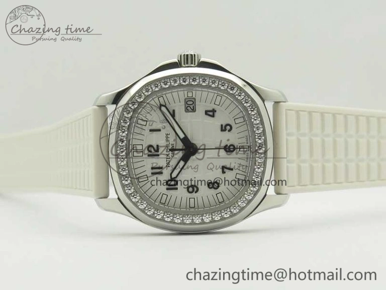 Aquanaut 5067A White JJF 1:1 Best Edition White Textured Dial on White Rubber Strap AE Upgraded 8993