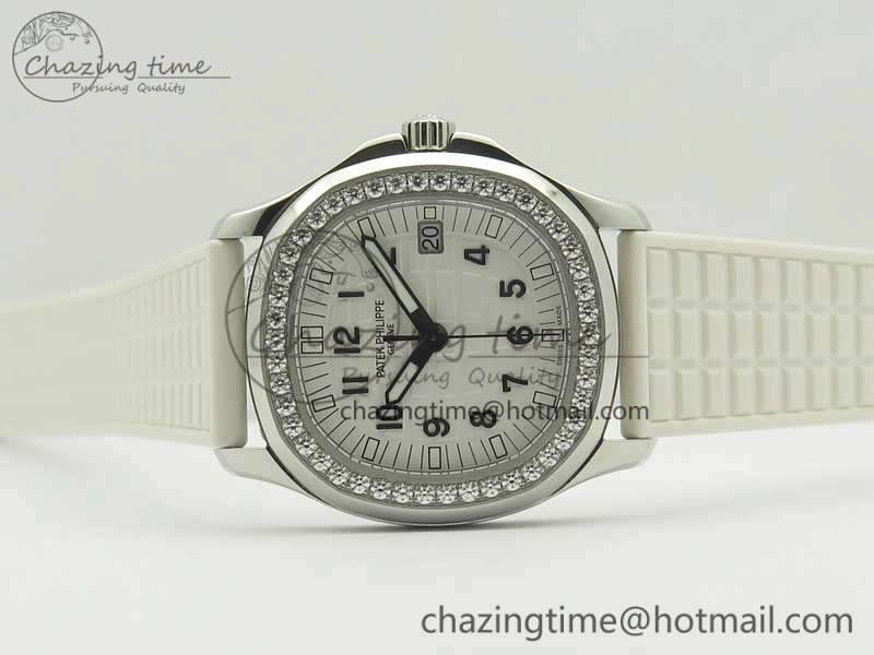 Aquanaut 5067A White JJF 1:1 Best Edition White Textured Dial on White Rubber Strap AE Upgraded 8993