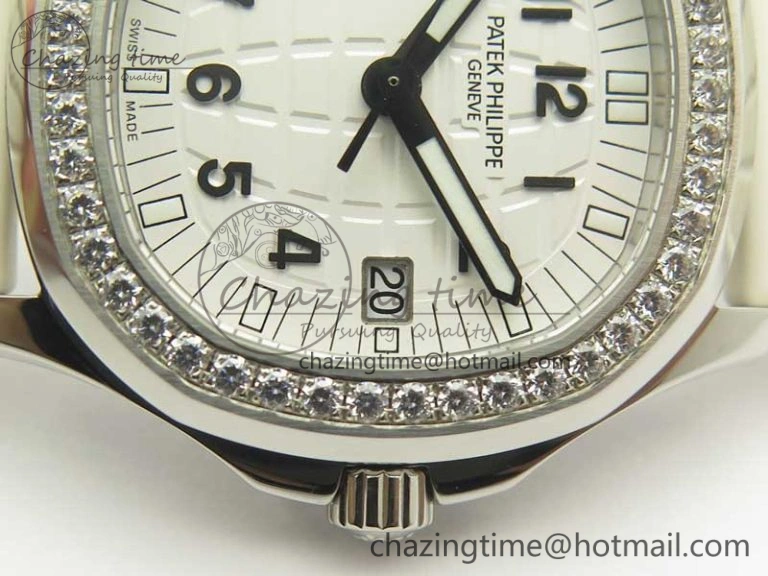Aquanaut 5067A White JJF 1:1 Best Edition White Textured Dial on White Rubber Strap AE Upgraded 8993