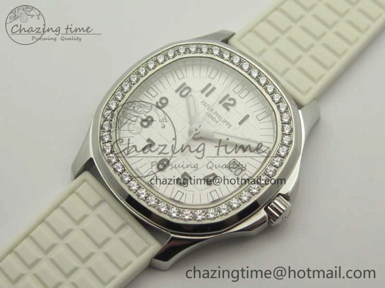 Aquanaut 5067A White JJF 1:1 Best Edition White Textured Dial on White Rubber Strap AE Upgraded 8993