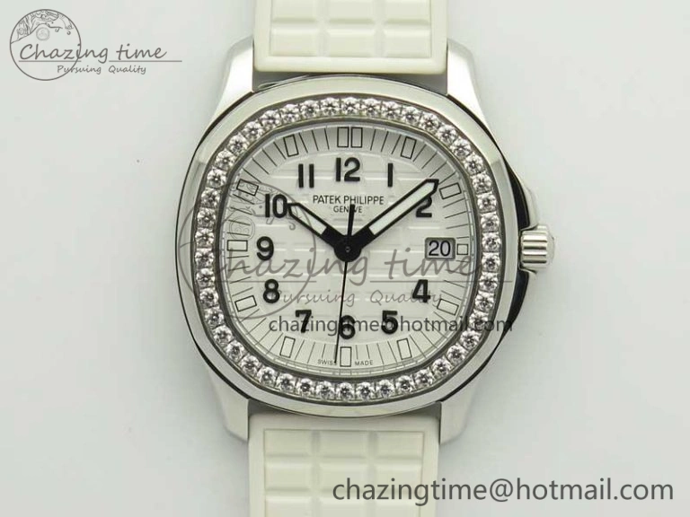 OdorResistant Aquanaut 5067A White JJF 1:1 Best Edition White Textured Dial on White Rubber Strap AE 10693