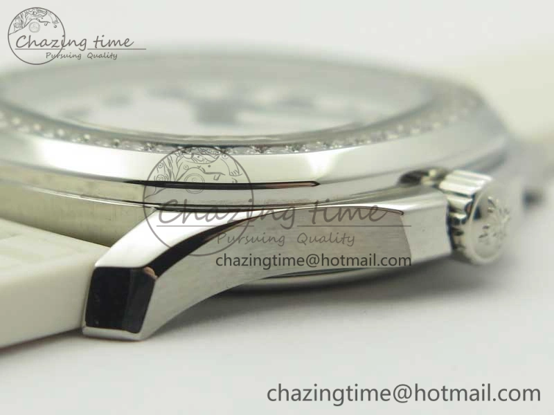 Aquanaut 5067A White JJF 1:1 Best Edition White Textured Dial on White Rubber Strap AE Upgraded 8993