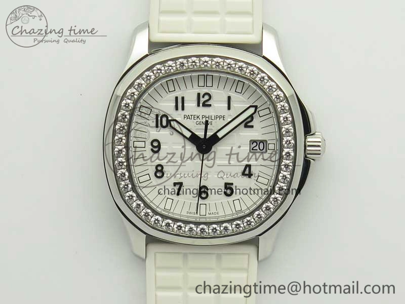 Aquanaut 5067A White JJF 1:1 Best Edition White Textured Dial on White Rubber Strap AE Upgraded 8993