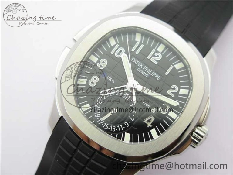 Durable Aquanaut 5164A SS GRF Best Edition Black Dial on Black Rubber Strap A324 V 8941