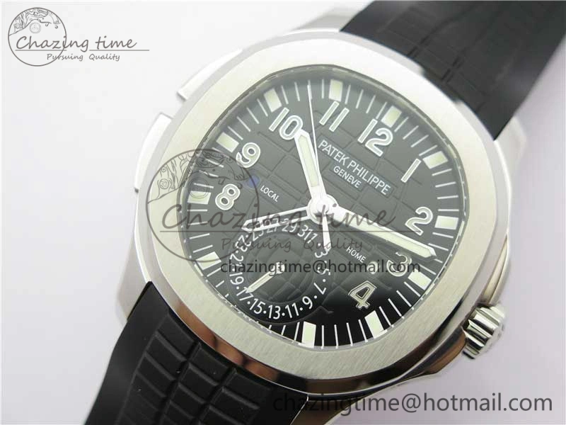 Durable Aquanaut 5164A SS GRF Best Edition Black Dial on Black Rubber Strap A324 V 8941