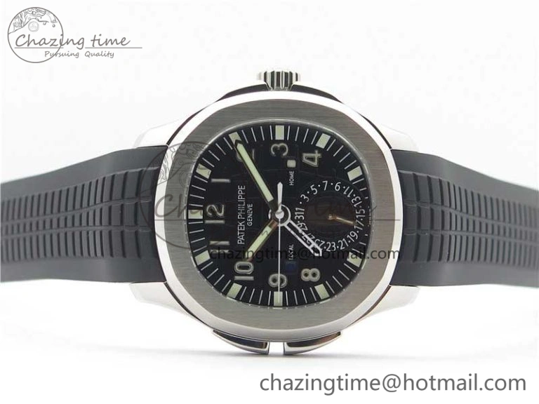Durable Aquanaut 5164A SS GRF Best Edition Black Dial on Black Rubber Strap A324 V 8941