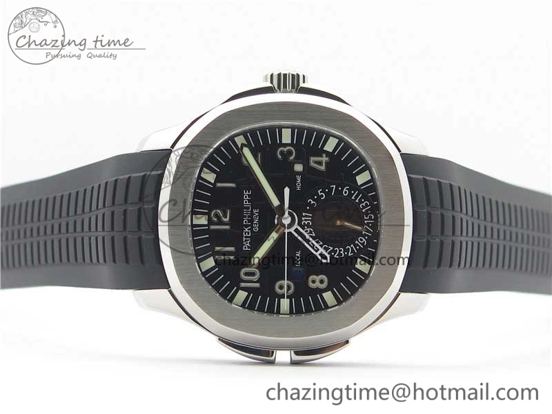Durable Aquanaut 5164A SS GRF Best Edition Black Dial on Black Rubber Strap A324 V 8941