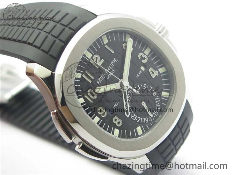 Durable Aquanaut 5164A SS GRF Best Edition Black Dial on Black Rubber Strap A324 V 8941