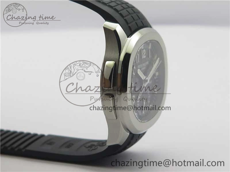 Durable Aquanaut 5164A SS GRF Best Edition Black Dial on Black Rubber Strap A324 V 8941