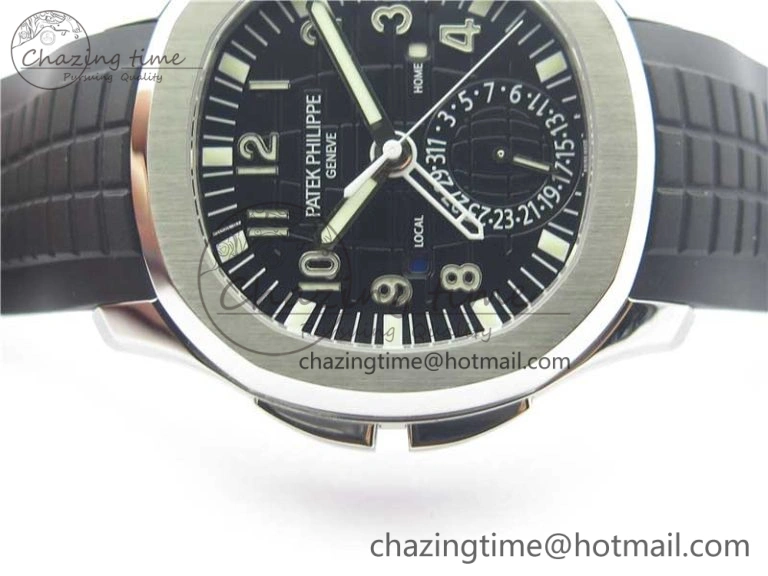 Durable Aquanaut 5164A SS GRF Best Edition Black Dial on Black Rubber Strap A324 V 8941