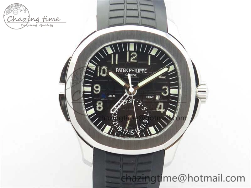Durable Aquanaut 5164A SS GRF Best Edition Black Dial on Black Rubber Strap A324 V 8941